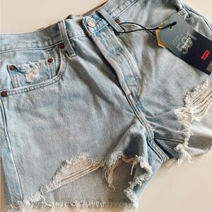 Levi’s 501 Luxor Edge Light Wash Jean Shorts